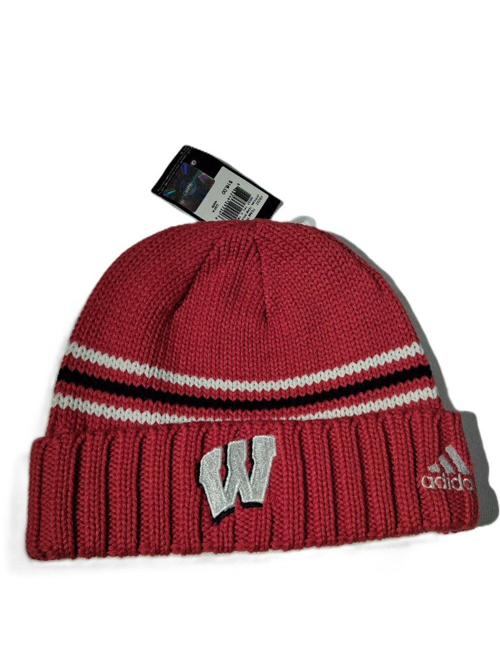VTG 2007 Adidas Wisconsin Badgers Cuffed Knit Beanie Hat - NWT OSFA